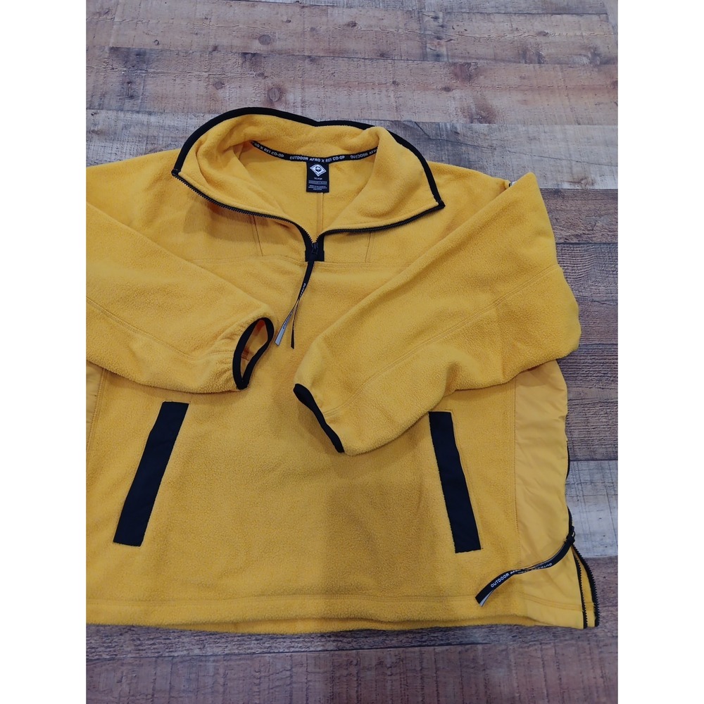 Outdoor Afro + REI Co-op  XL Blue Ye Fleece‎ Pullover Sweater 1/4 zip  2203